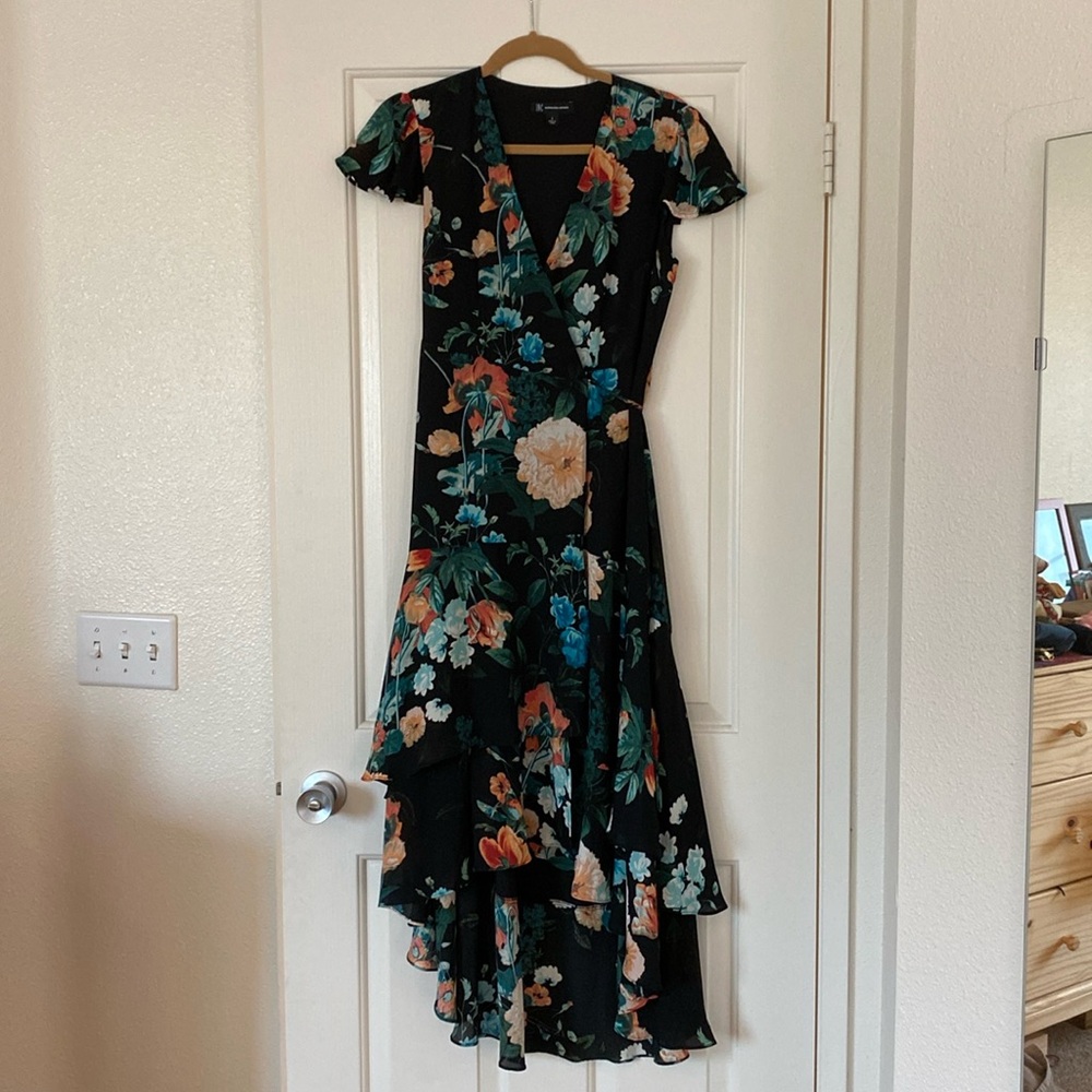 International Concepts INC Floral Wrap Dress Size Small